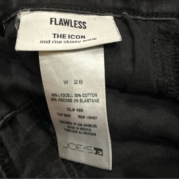 Joe's Jeans Flawless The Icon Y2K Black MidRise Skinny Ankle Jeans / 28 / GUC* - Picture 7 of 10
